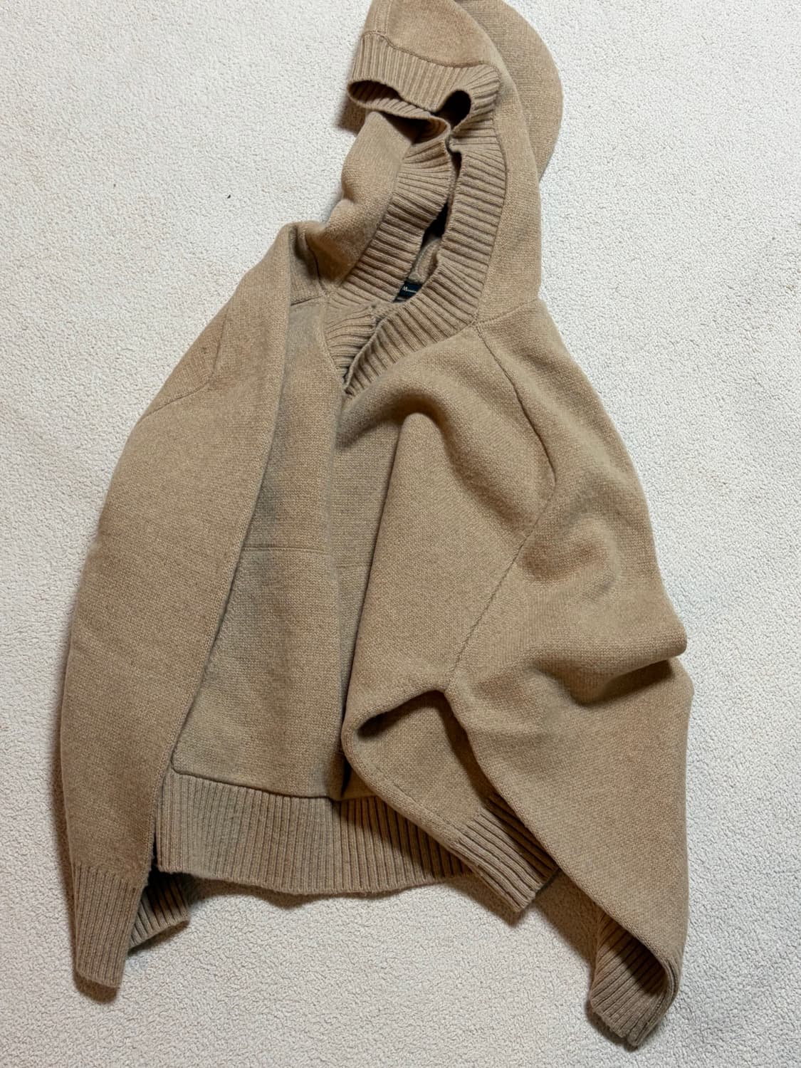 Massimo Dutti 여성 울 후드 니트 XS 상품이미지1