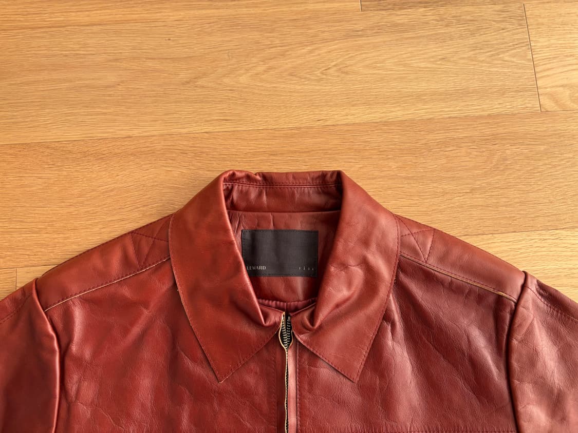 LEMARD 르마드 소가죽 자켓 레드 2사이즈 상품이미지5