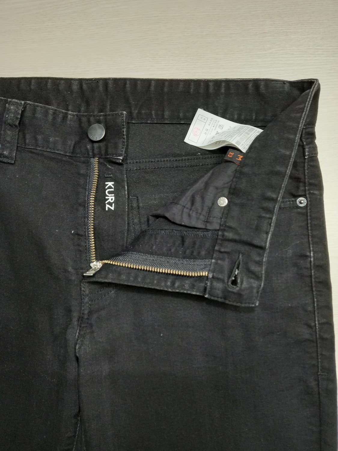 32 PLAC Kurz 스판 슬림일자진 블랙 찢청 32-258 상품이미지7