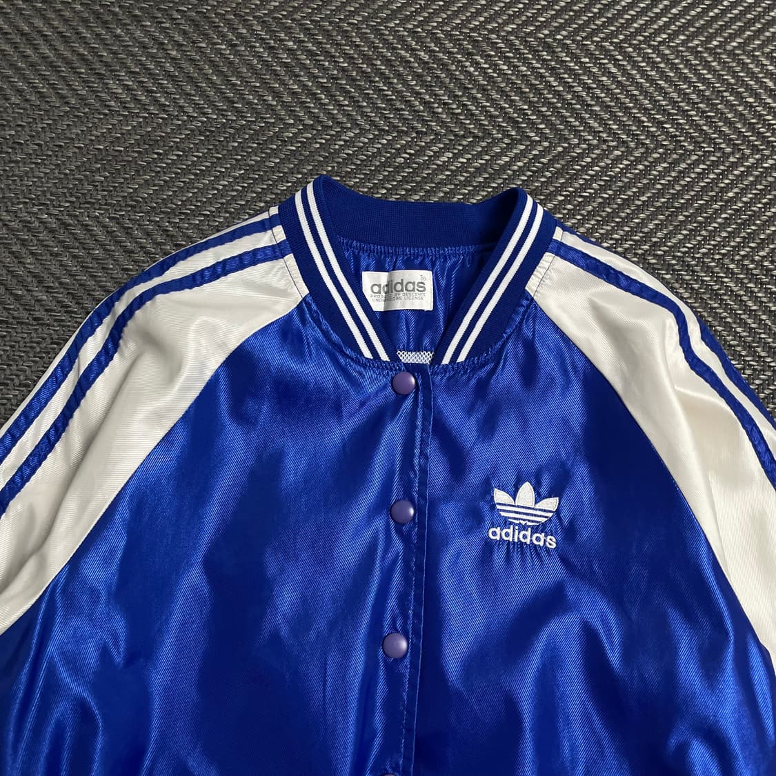 90s 아디다스 빅로고 바시티 트랙 블루종 자켓o 5337 상품이미지5