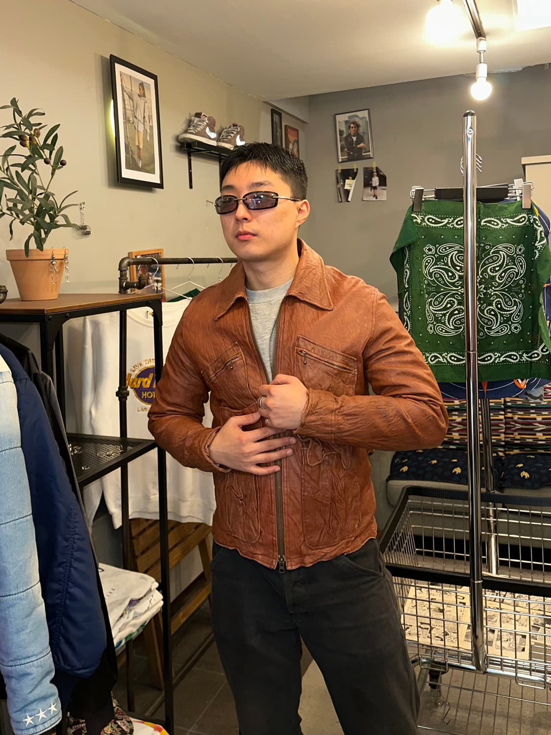 Slap shot multi pocket lambskin jacket 상품이미지2