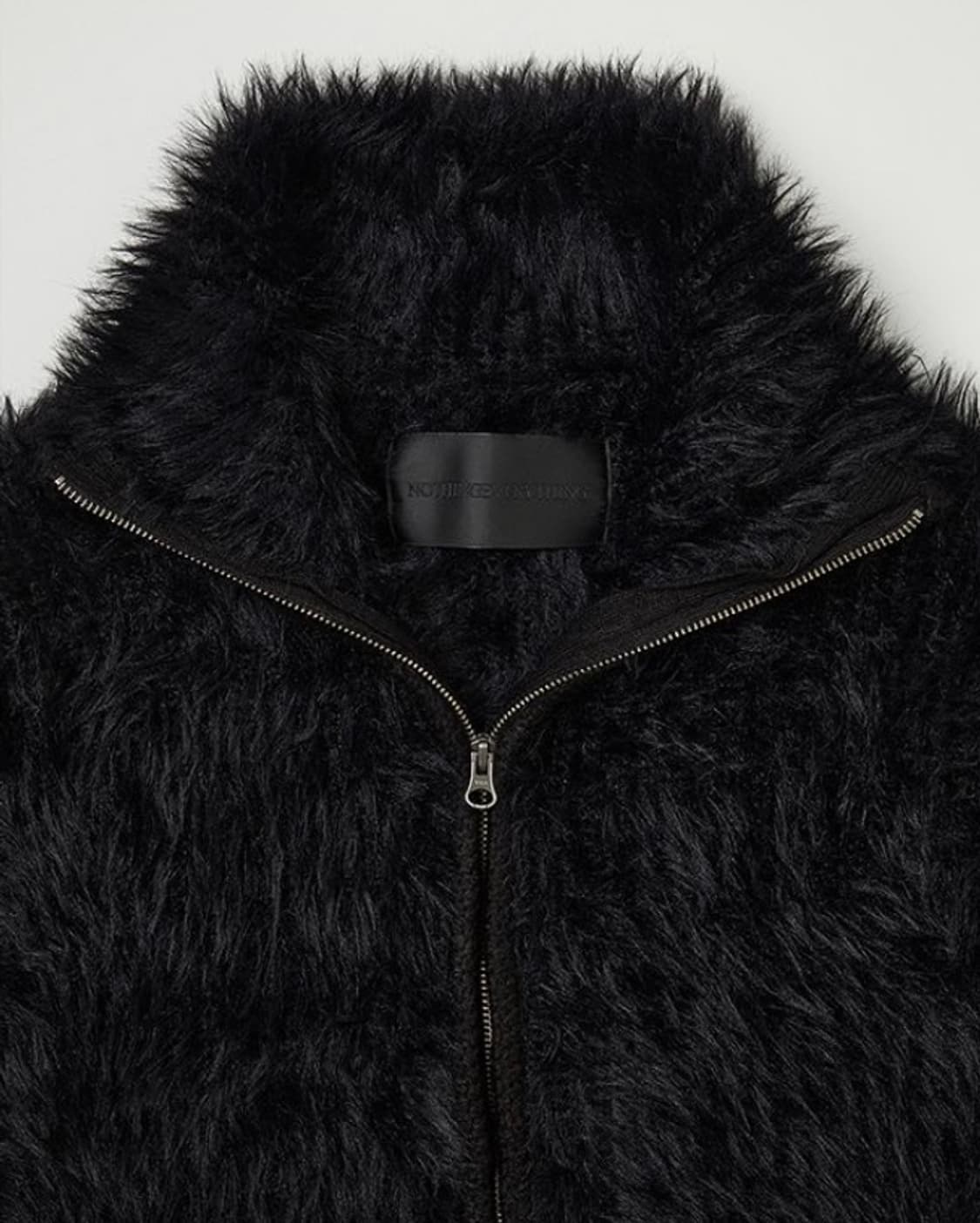 낫띵에브리띵 VEGAN FUR KNIT JACKET IN BLACK 상품이미지4