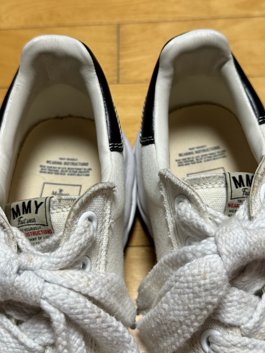 [40] 미하라 야스히로 블레이키 캔버스 로우 탑 화이트 상품이미지4