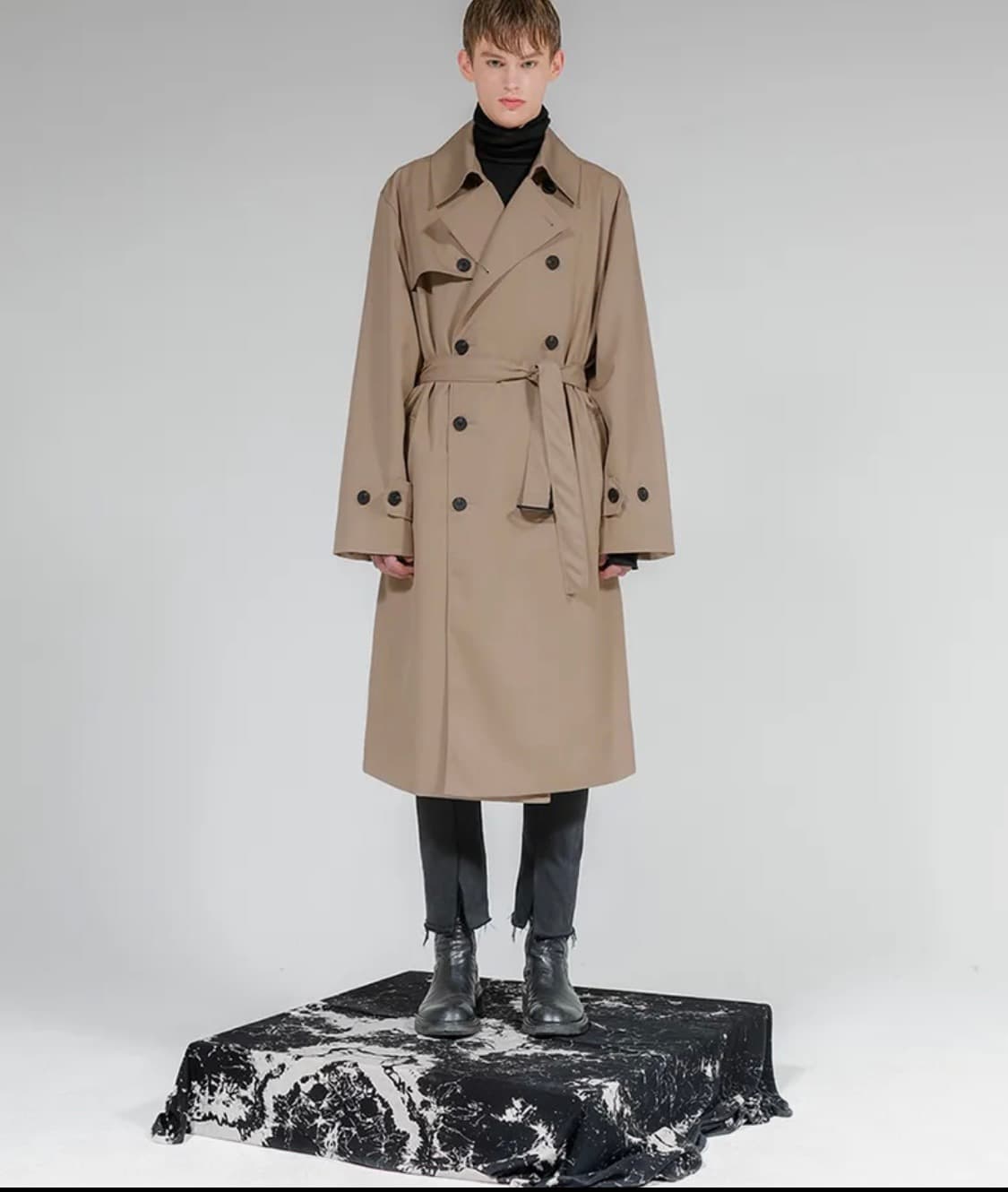 플레어업 오버사이즈 트렌치코트 FL-012 베이지 / 사이즈1 / 실착 상품이미지1