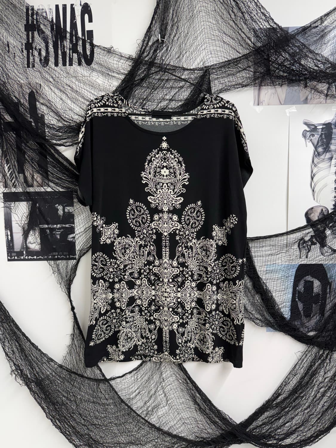 Oriental mood printing halfsleeve  상품이미지1
