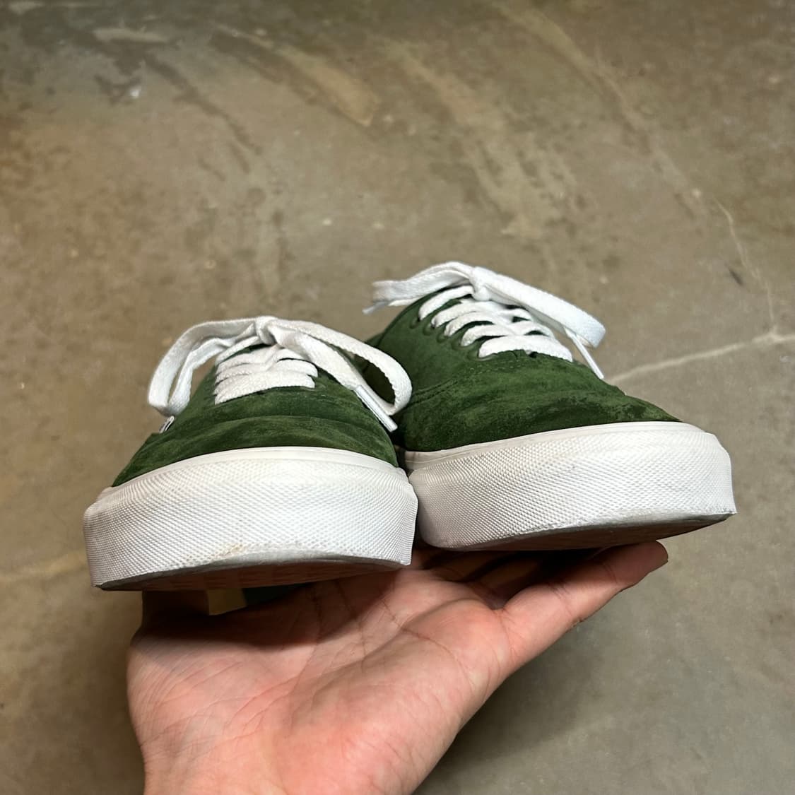 275) 반스 어센틱 그린 스웨이드 스니커즈 신발 상품이미지6