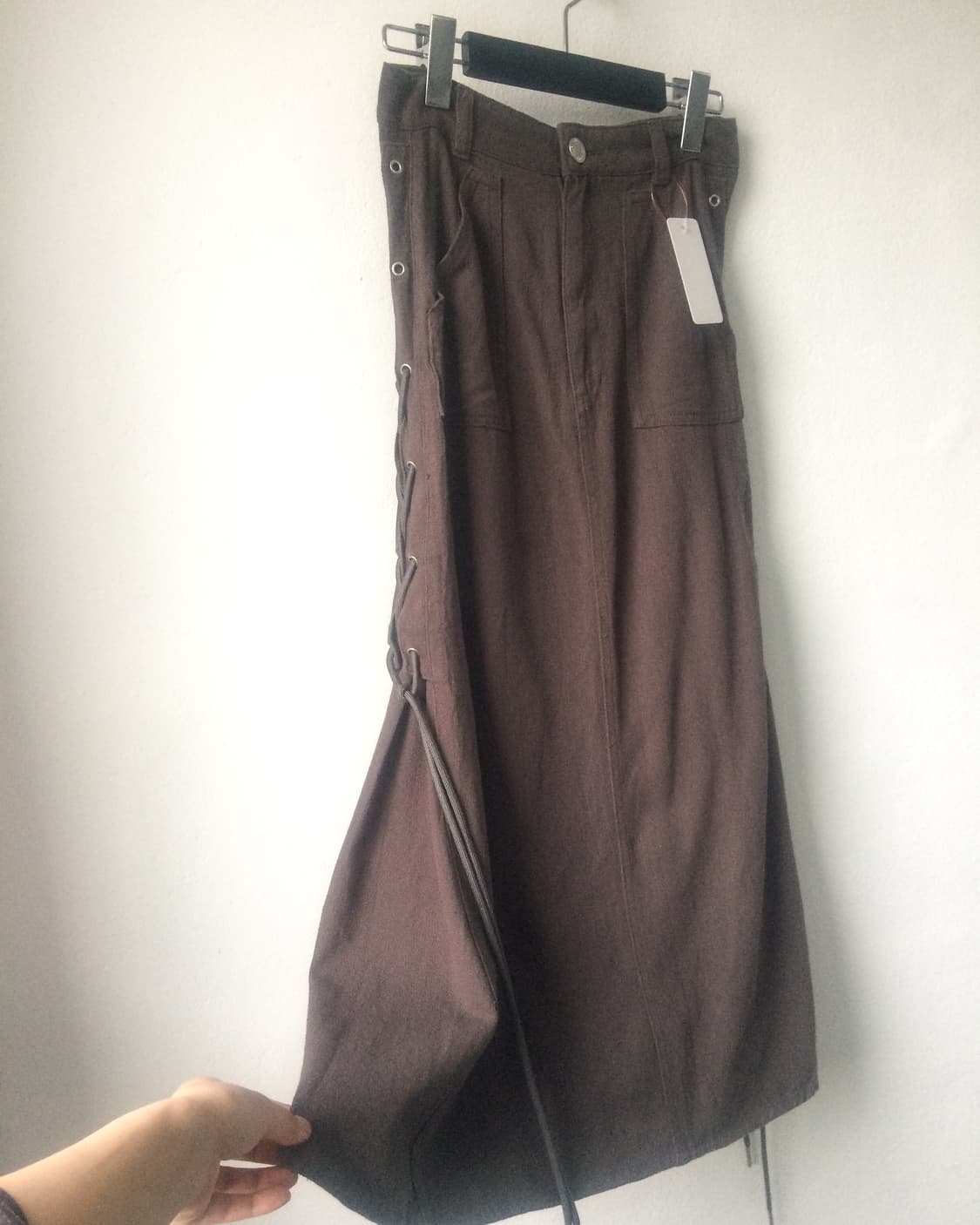 Side lace up point skirt 상품이미지4
