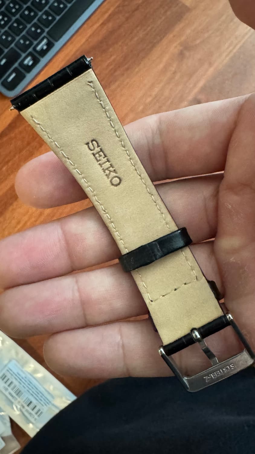 Seiko 세이코 정품 악어무늬 가죽 스트랩 시계줄 22mm 상품이미지4