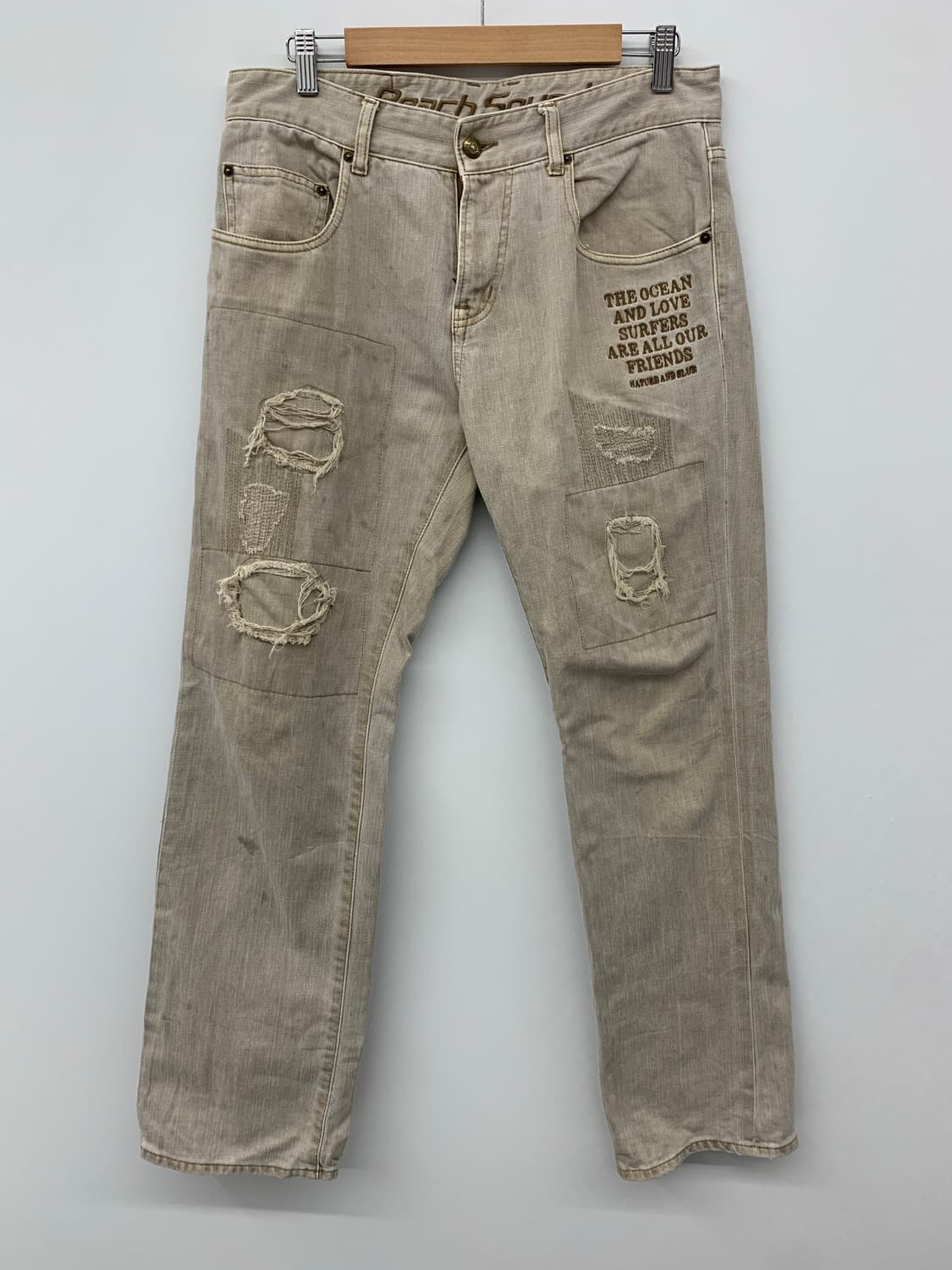 Beach sound 데미지 디테일 팬츠 상품이미지3