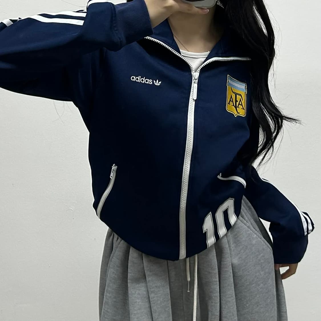 아디다스 아르헨티나 10/11유니폼 네이비 트랙탑 희귀져지(95) 상품이미지1