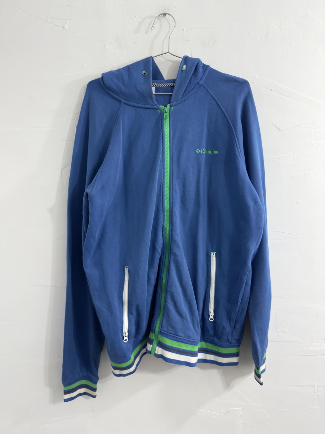 Columbia logo blue hood zipup 상품이미지1