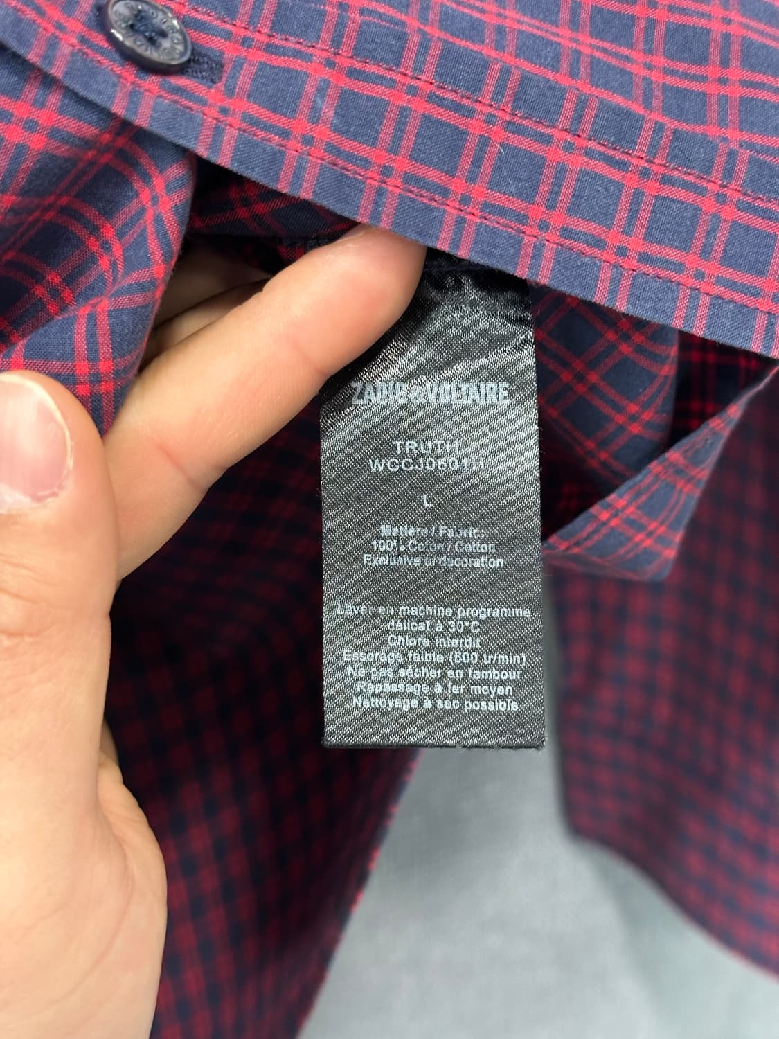 쟈딕앤볼테르 Zadig & Voltaire 체크 셔츠 상품이미지5