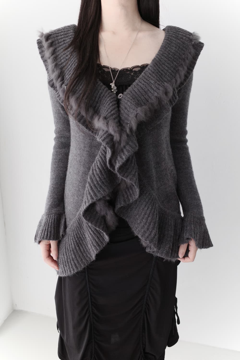 fur frill cardigun 상품이미지4