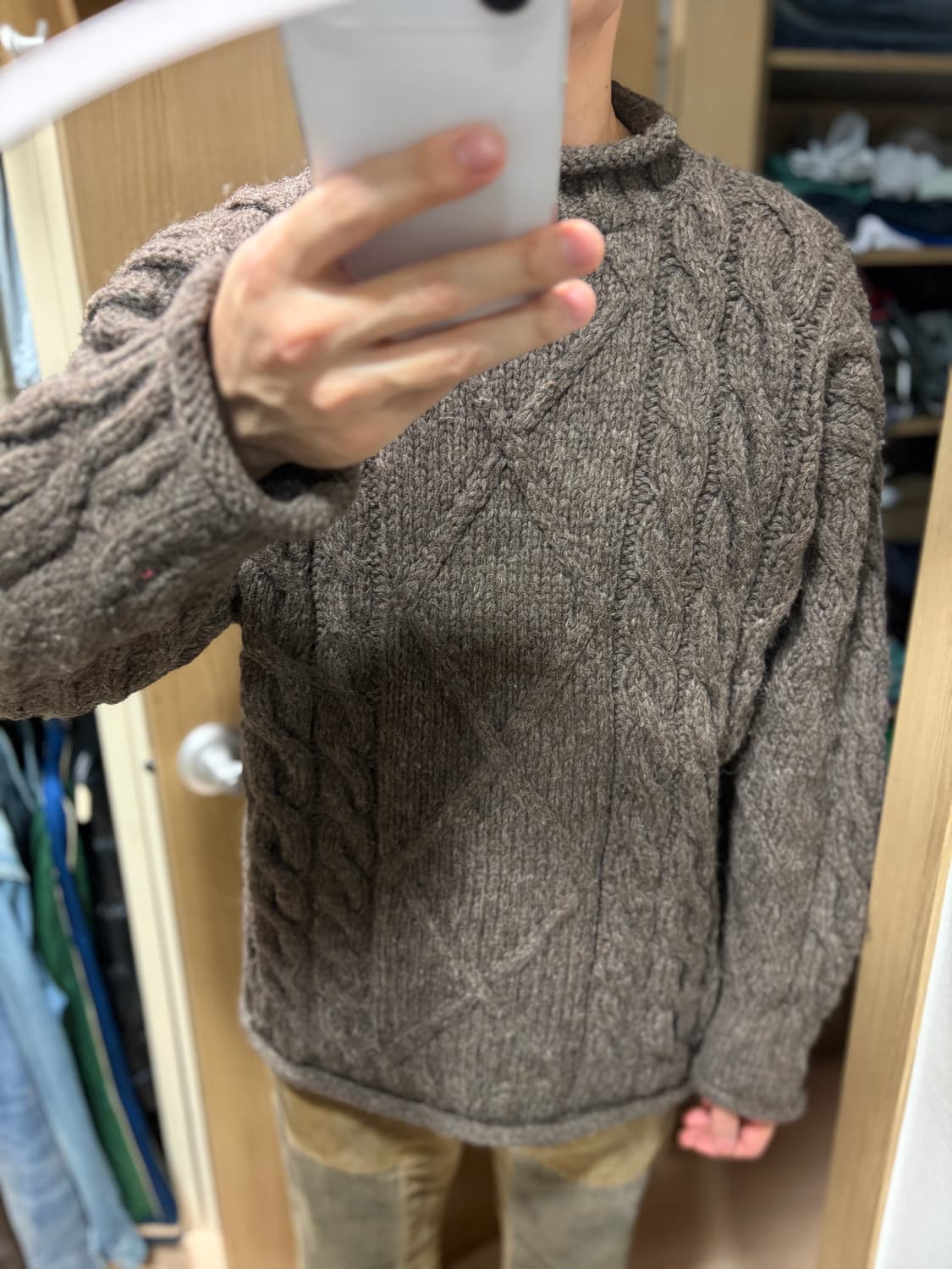 (L) 롤넥 피셔맨 스웨터 헤비울 폴로 polo rrl 드레익스 상품이미지7