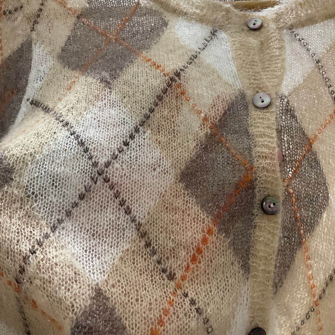 저널 스탠다드 로우게이지 아가일 카라리스 가디건 상품이미지5