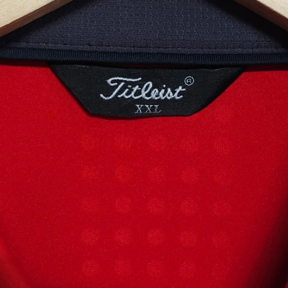 110 TITLEIST 타이틀리스트 골프 기능성 반팔 카라티 레드 화이트 상품이미지6