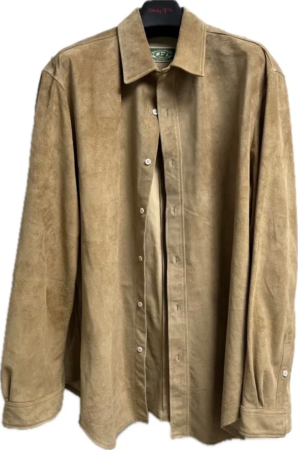 L) stu 레더 셔츠 카멜 상품이미지1