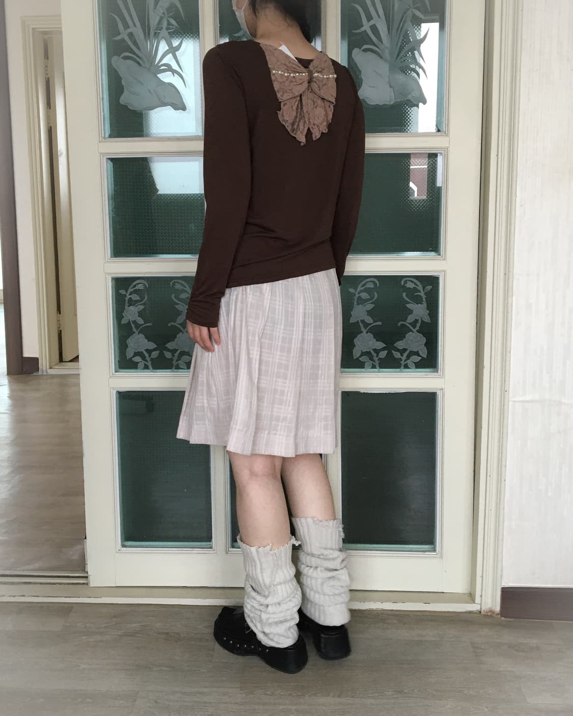 Axes femme lace ribbon point sleeve 상품이미지7