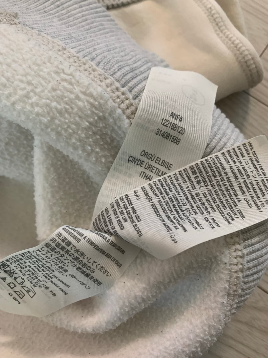 아베크롬비 화이트 로고 후드티 상품이미지3