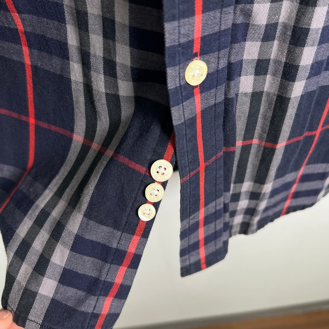 버버리 빈티지 노바 체크 셔츠 M 상품이미지9