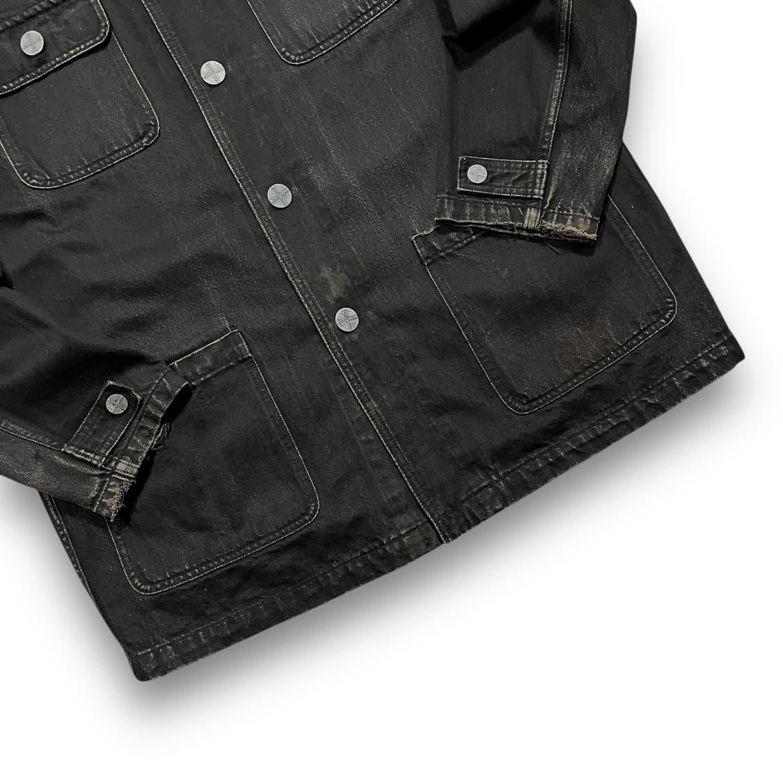 보이 런던 진스 90s 락시크 흑청 데님 자켓 상품이미지5