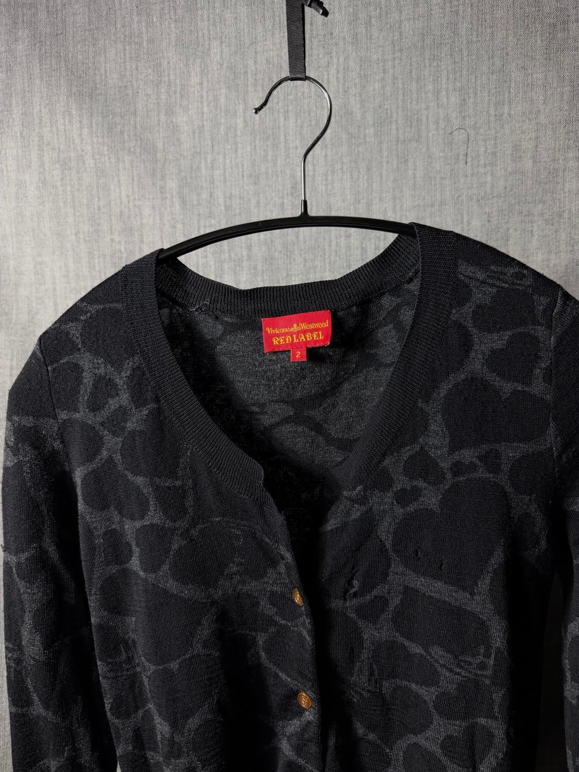 비비안웨스트 하트 패턴 니트가디건 상품이미지3