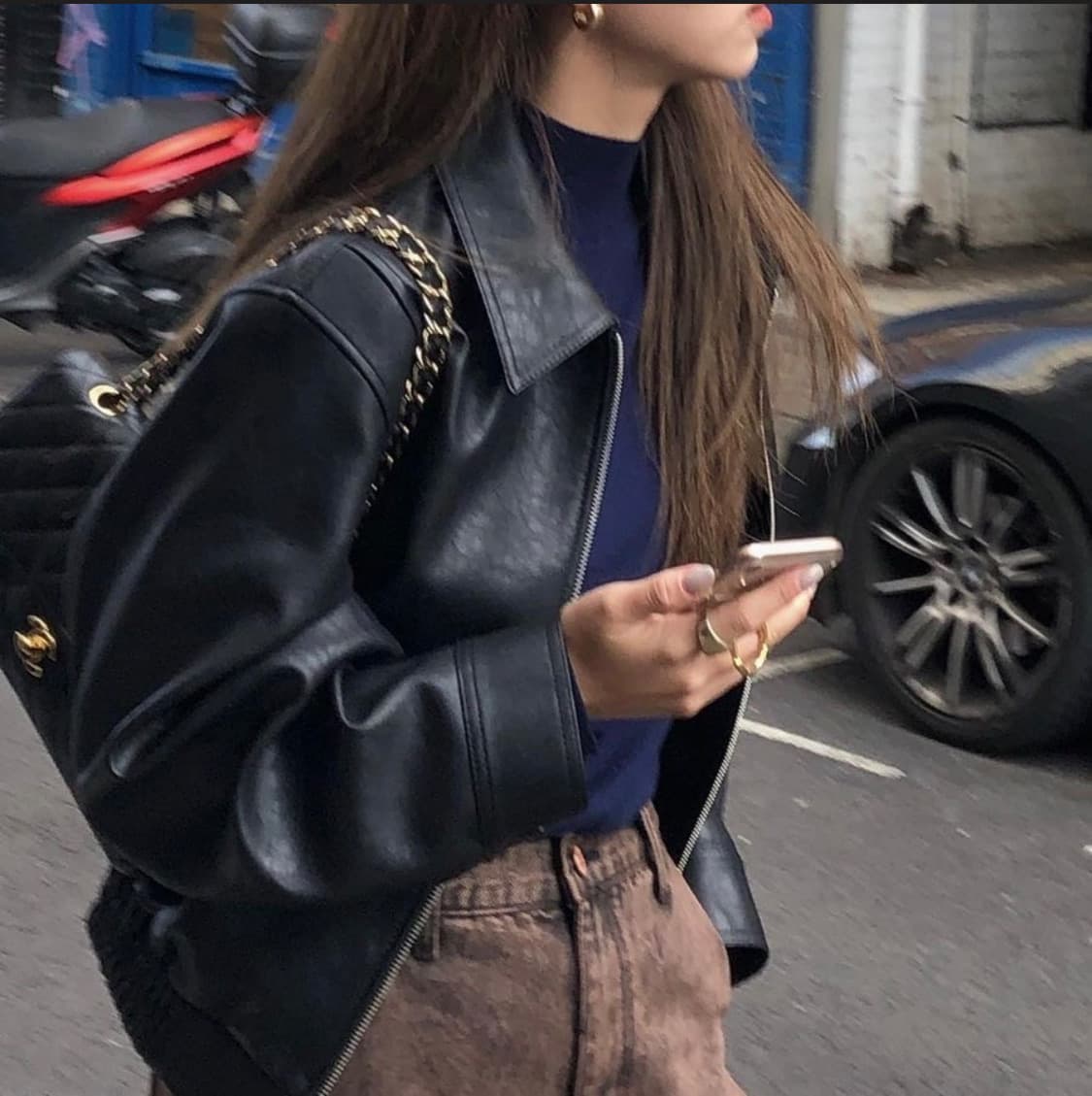 아카이브 제이투유 레더 블루종 자켓(black) 상품이미지3