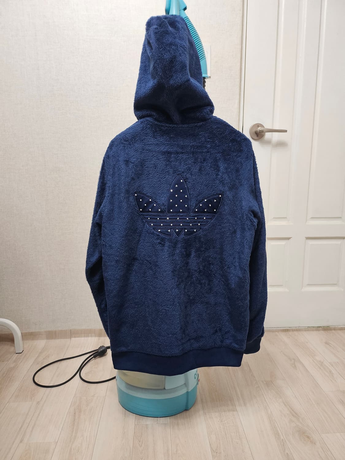 (100)L ☆초대장급☆ 아디다스 파이어버드 [네이비] 쉐르파후리스 상품이미지6