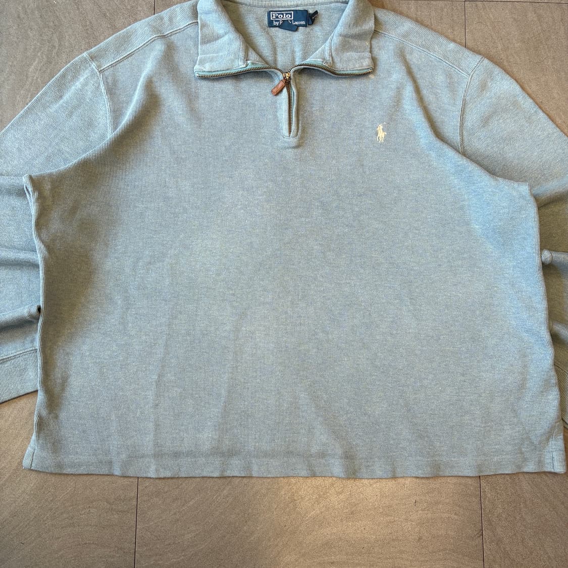 폴로 정품 에메랄드 반집업 니트 상품이미지4