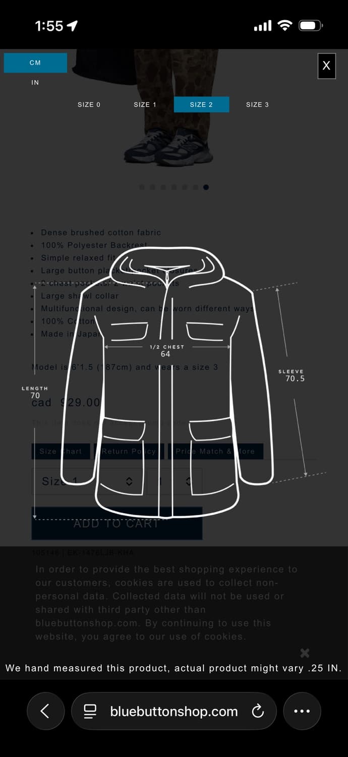 캐피탈 카츠라기 코튼 링 코트 상품이미지8