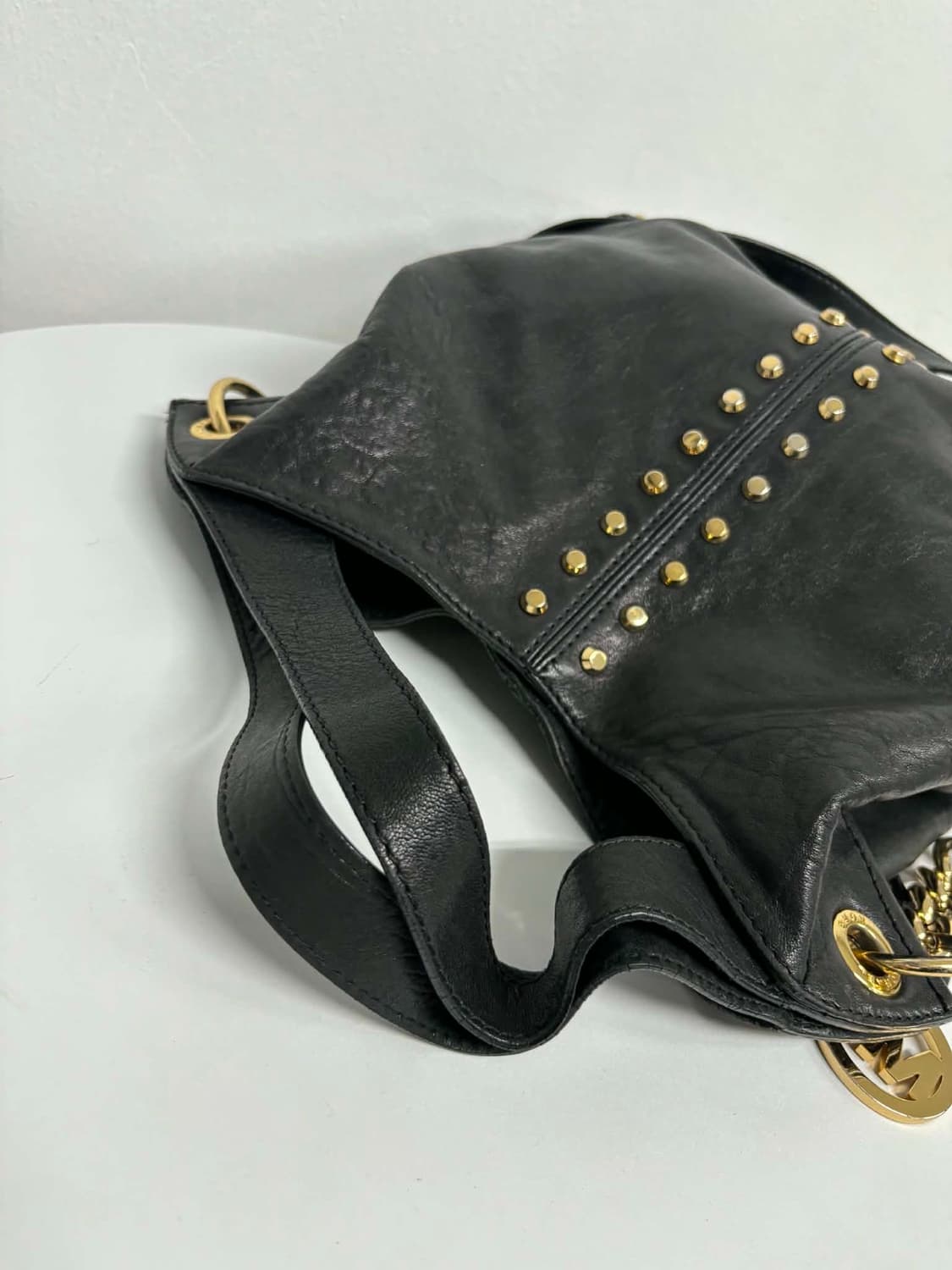 Michael Kors 마이클코어스 램스킨 스터드 체인 호보 토트백 크로 상품이미지7
