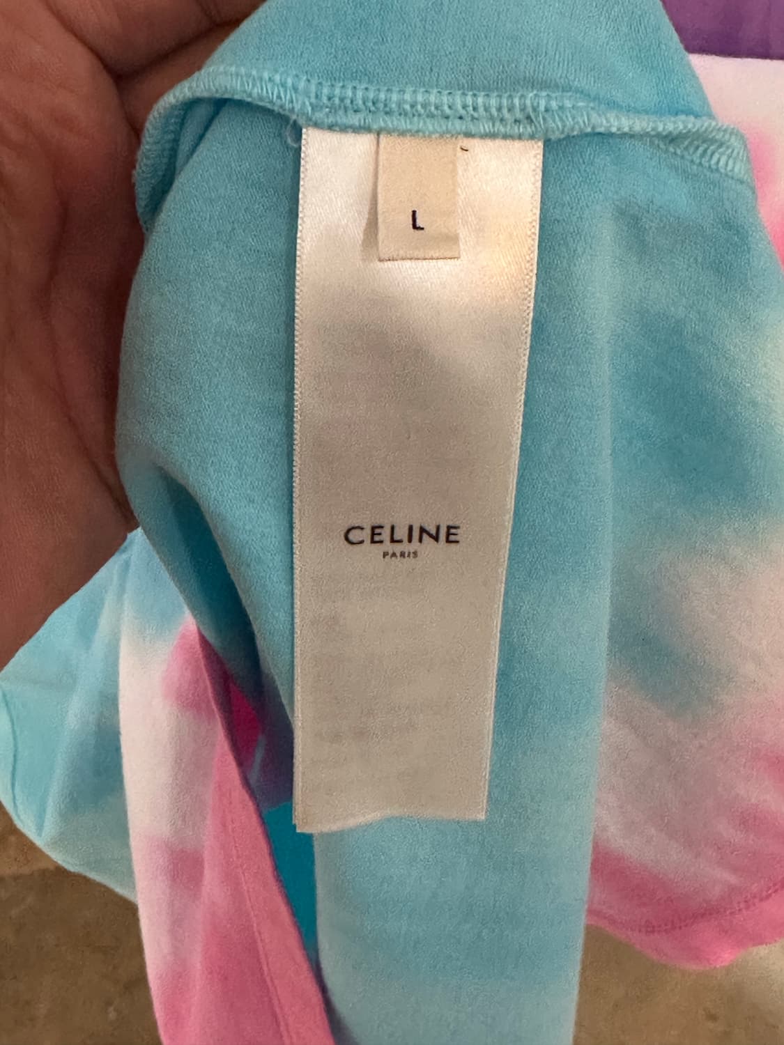 셀린느 스터드 로고 타이다이 반팔 상품이미지3