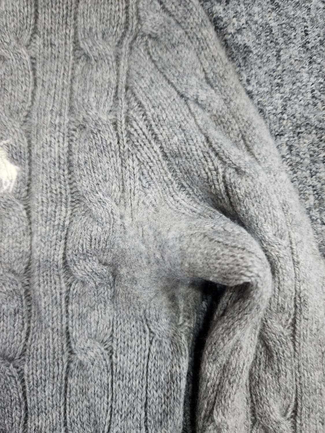 폴로 랄프로렌 꽈배기 울 캐시미어 혼방 케이블 니트 XS 상품이미지5