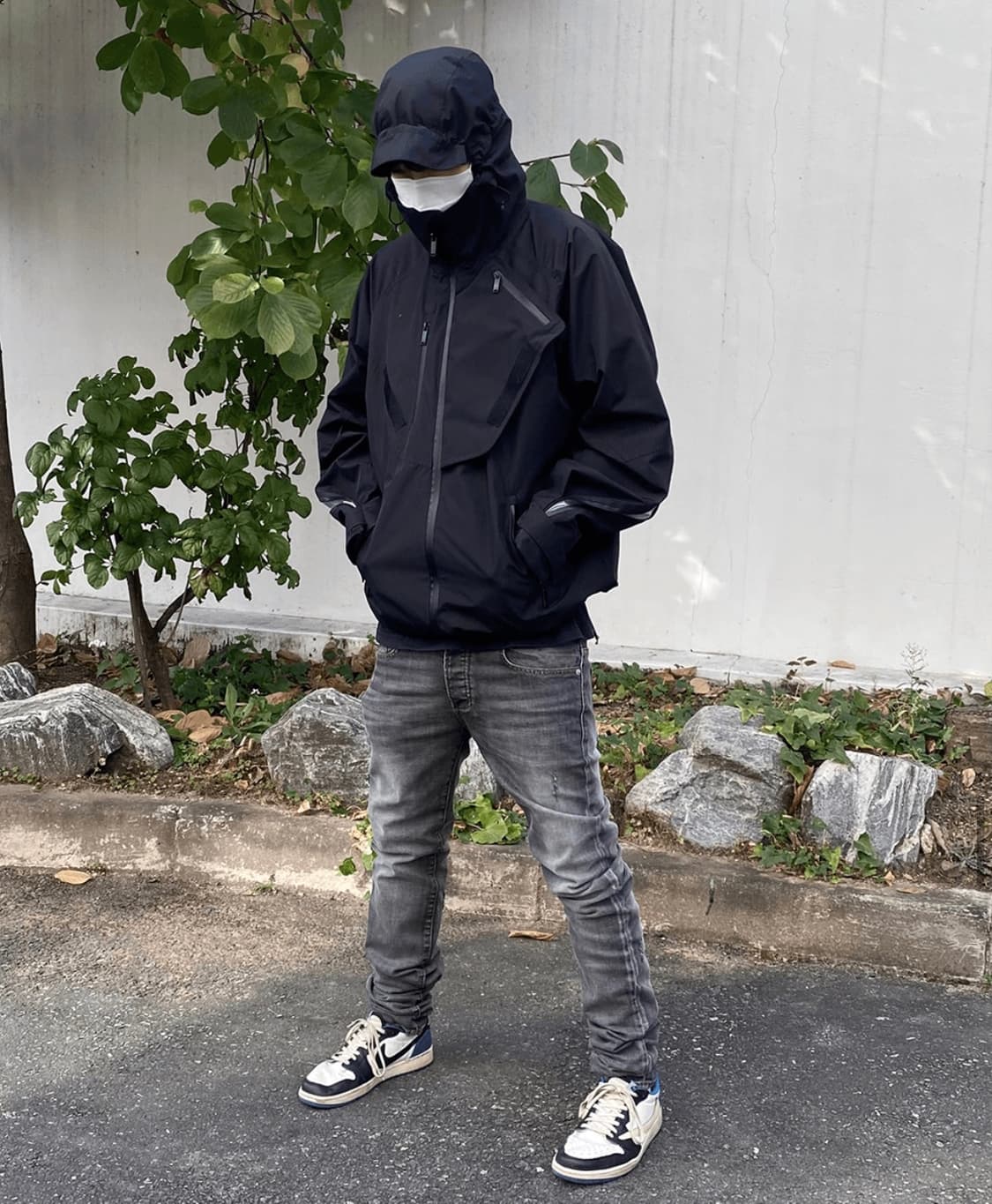 [0] 언더마이카 리전 03 슬림핏 블루 스티치 워시드 진 그레이 상품이미지4