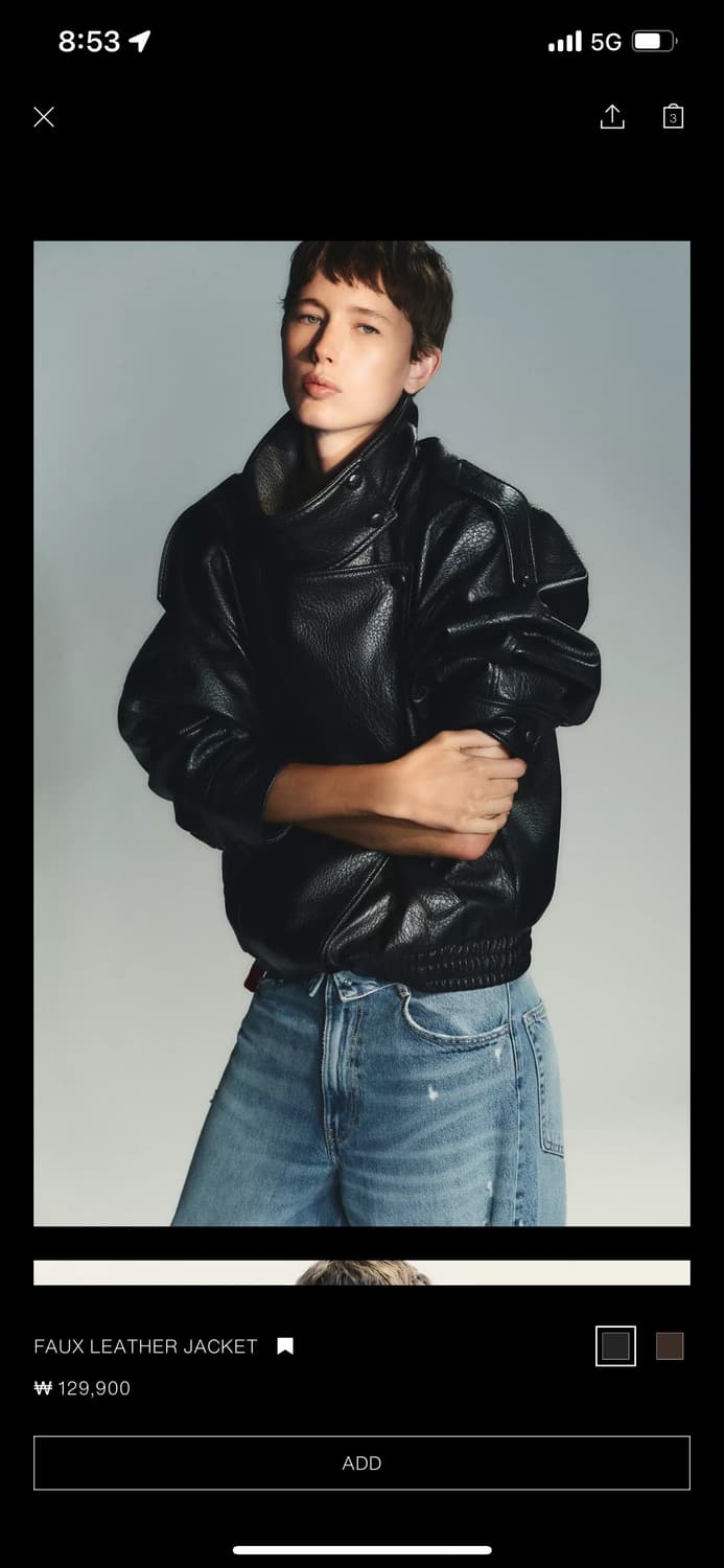 자라 바이럴 자켓 레더 자켓 상품이미지2