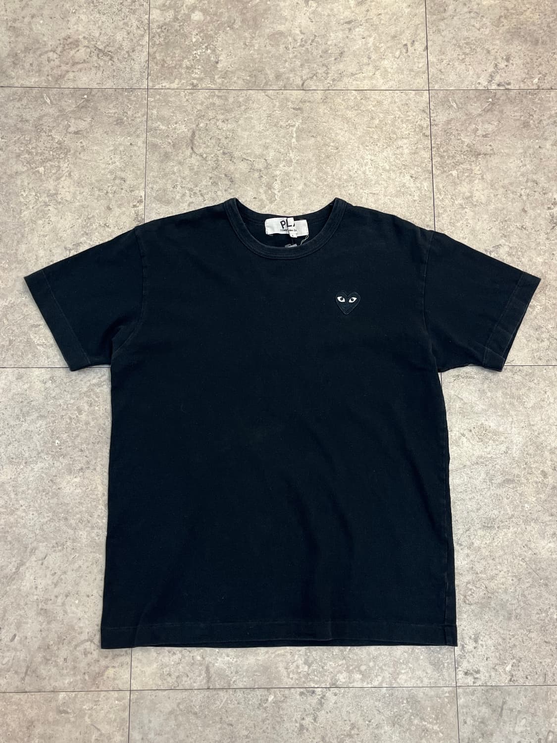 꼼데가르송 블랙 하트 와펜 반팔티 블랙 L #csz3479 상품이미지4