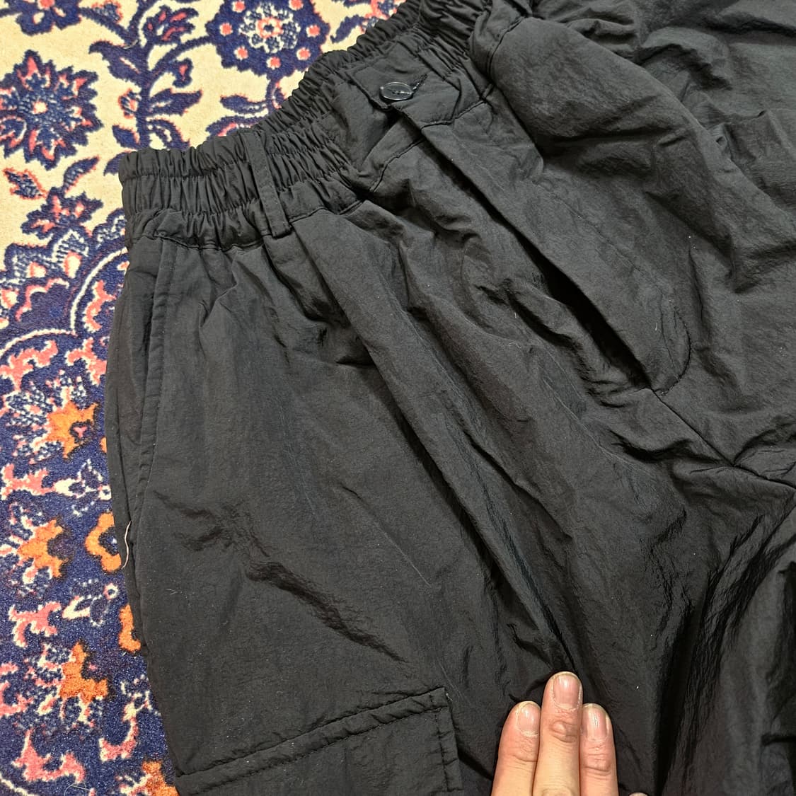 플레르(Fleur) 와이드 핀턱 카고 패딩팬츠 Free(공용) 상품이미지4