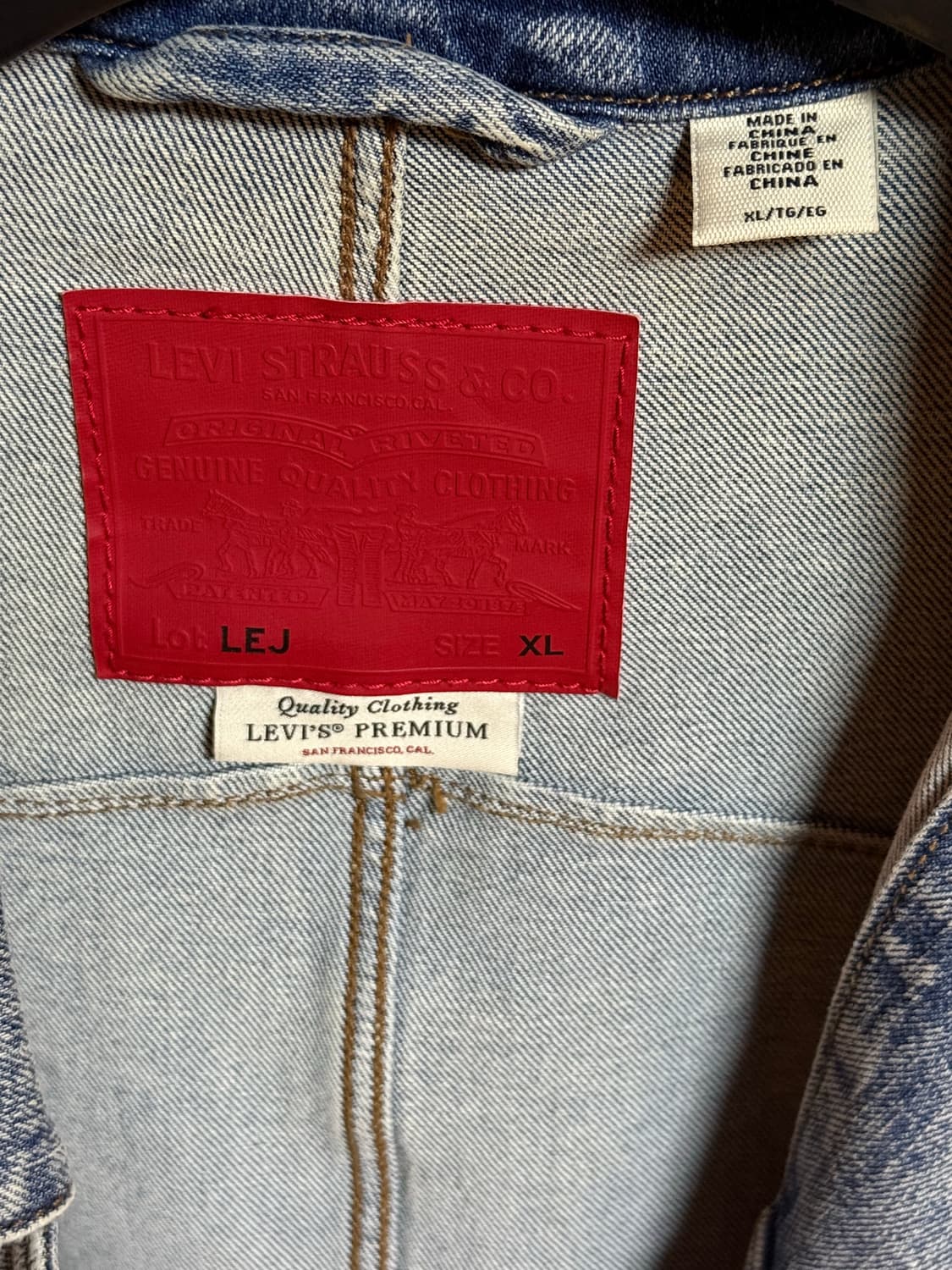 리바이스 LEJ 데님 트러커 자켓 XL 상품이미지4