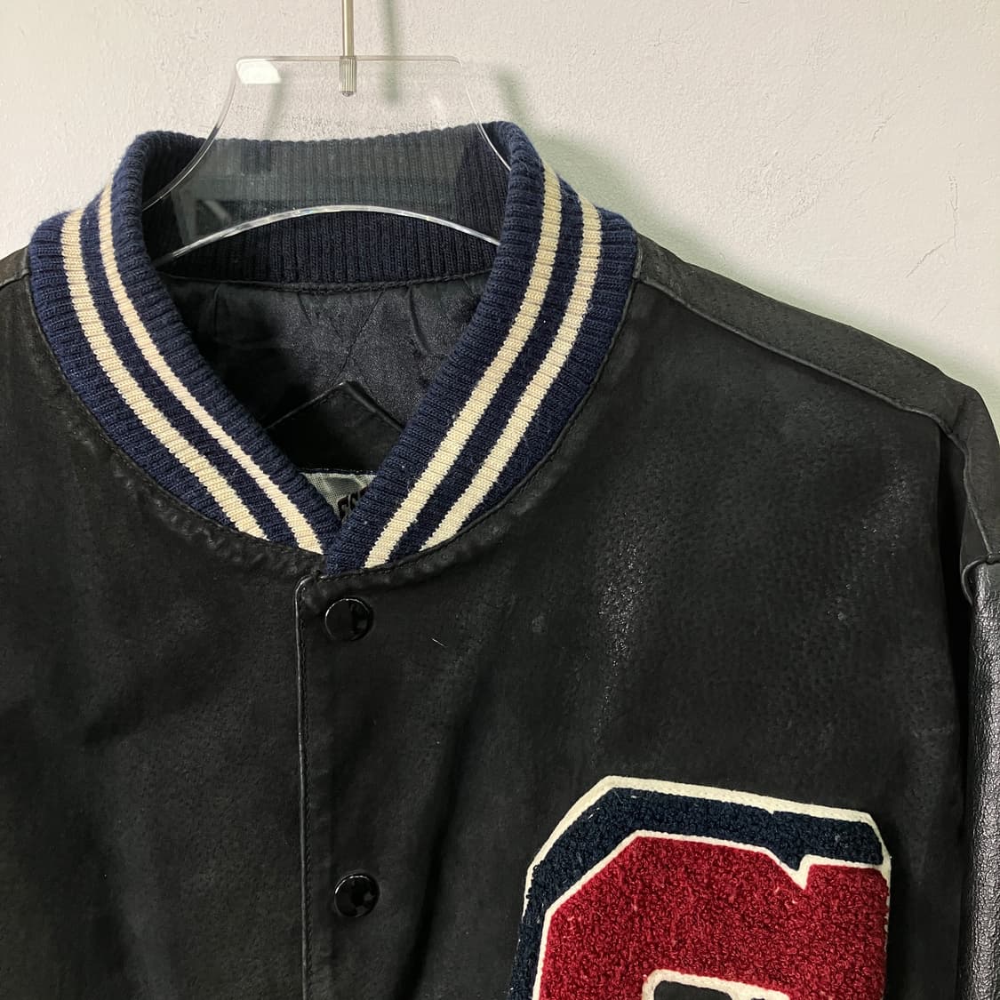 정글스톰 소가죽 바시티 자켓 M 상품이미지4