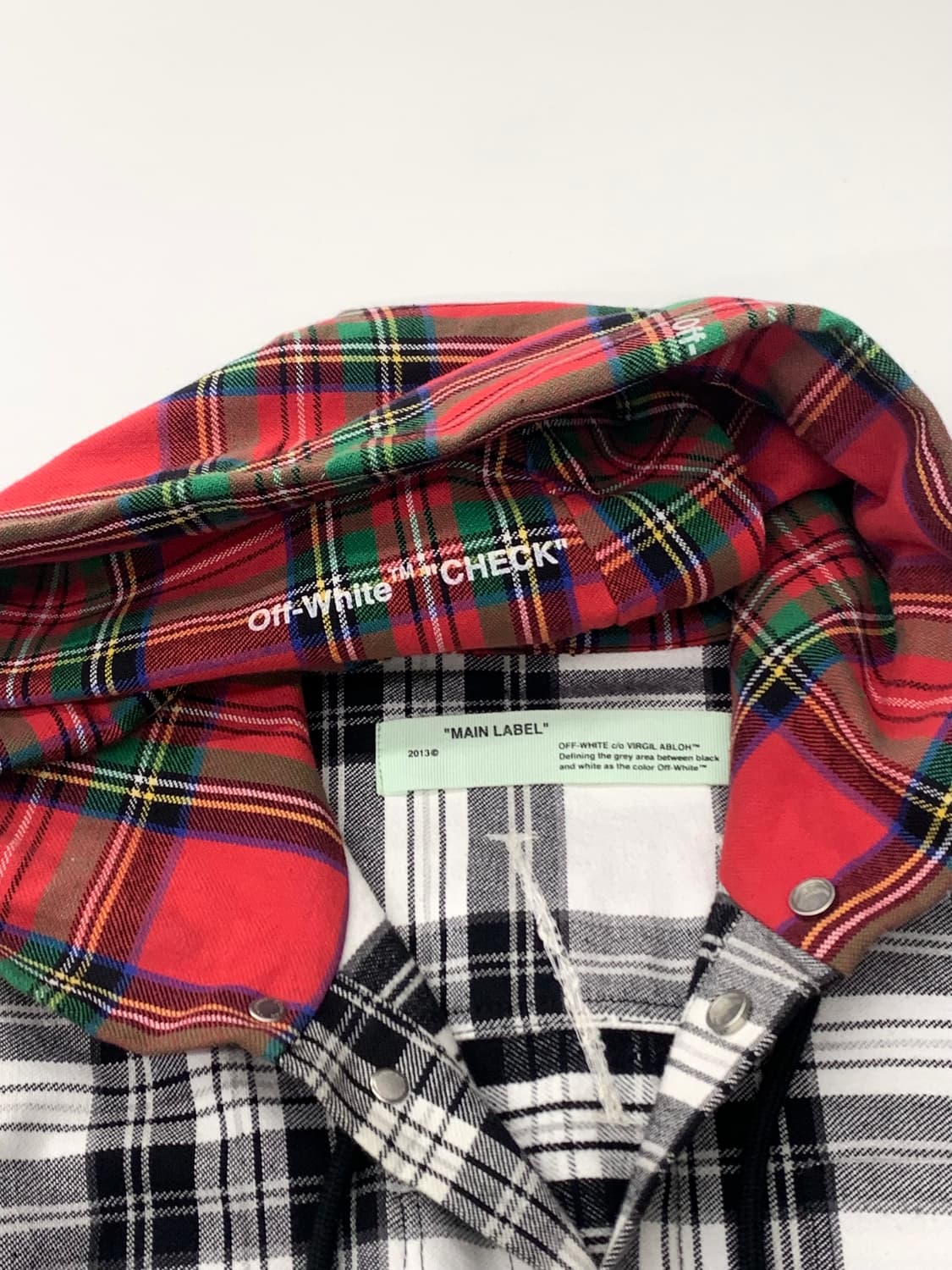 Off White 오프화이트 18SS 체크 플란넬 셔츠 자켓 상품이미지5