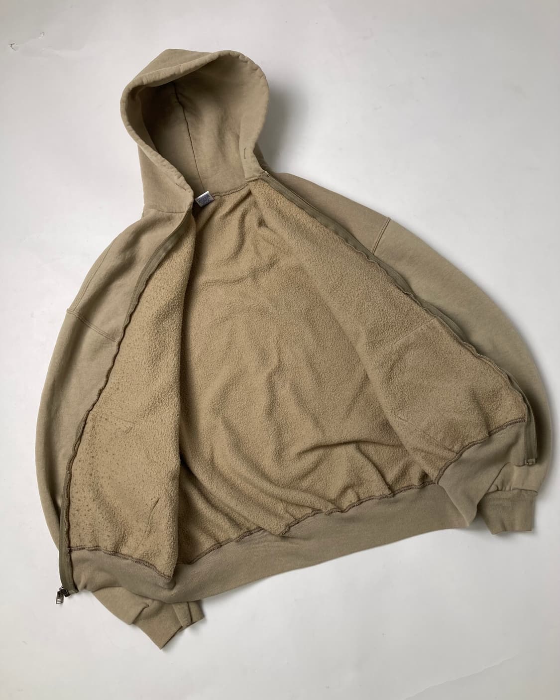 90s Russell Zip Up Hoodie (beige) 상품이미지7