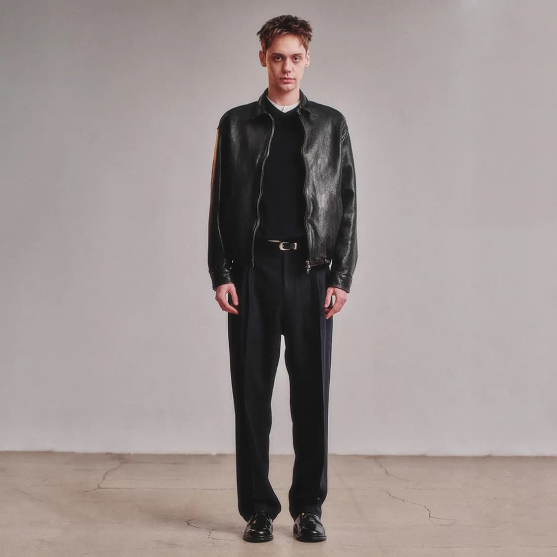 아트이프액츠 26ss 워시드 레더 스윙 자켓  상품이미지1