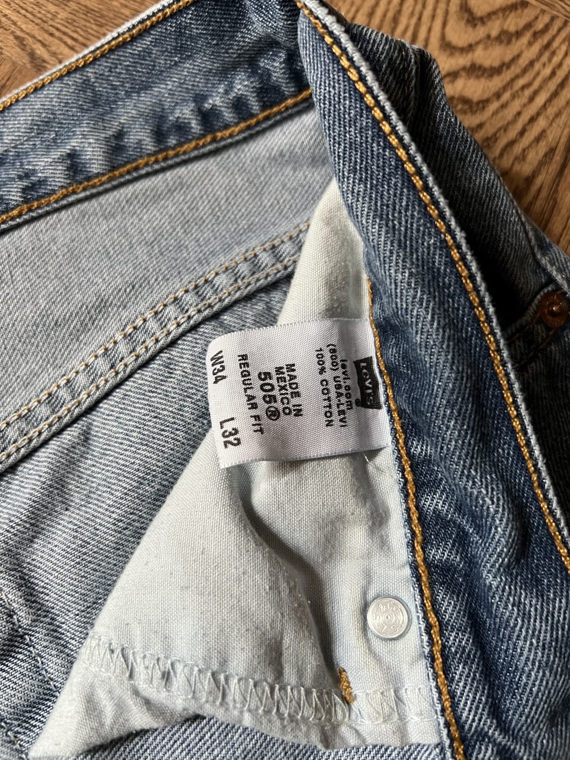 [34]00's 리바이스 USA 505 빈티지 페인팅 데님 팬츠 상품이미지8