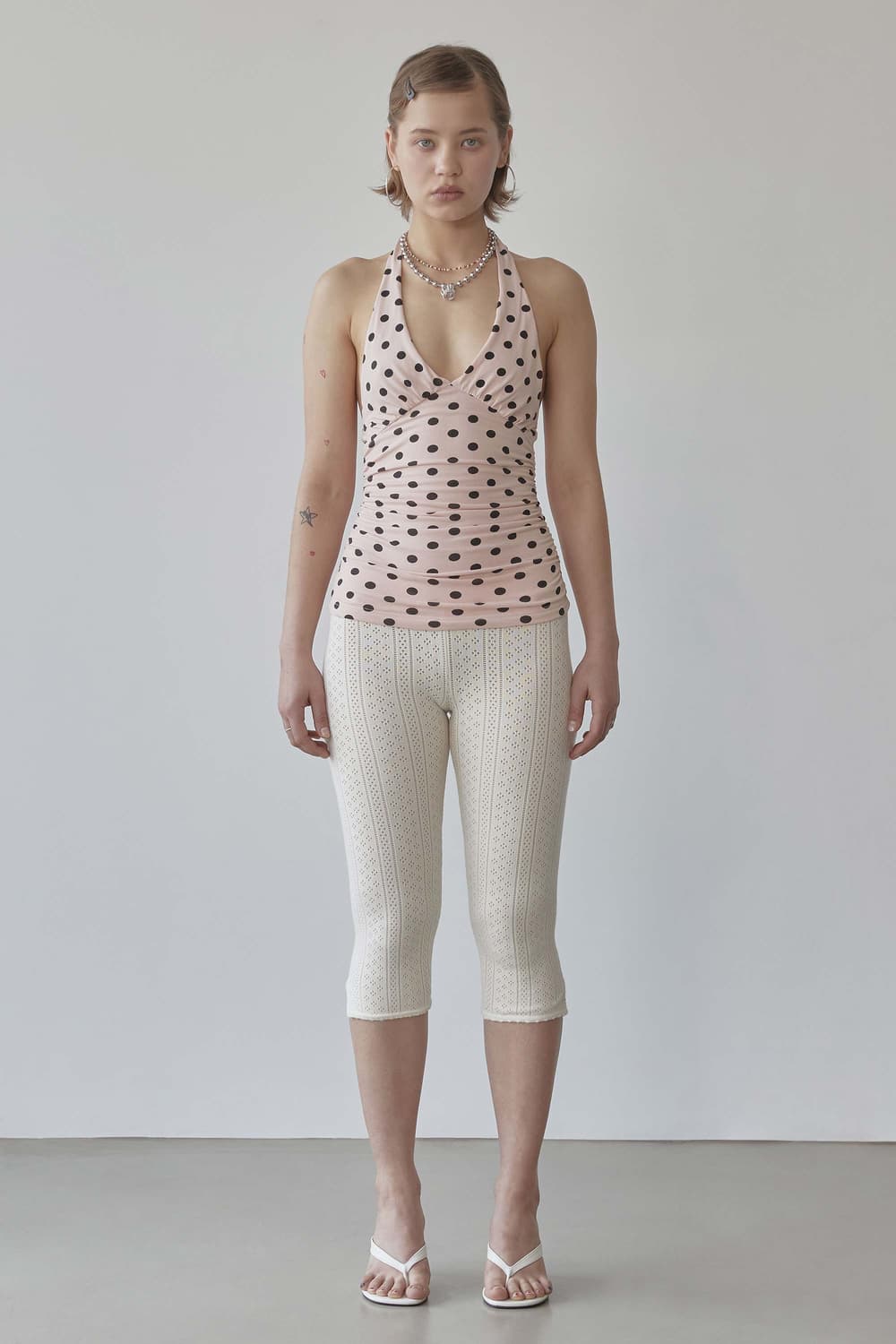 Sculptor dot halter top pink 상품이미지1