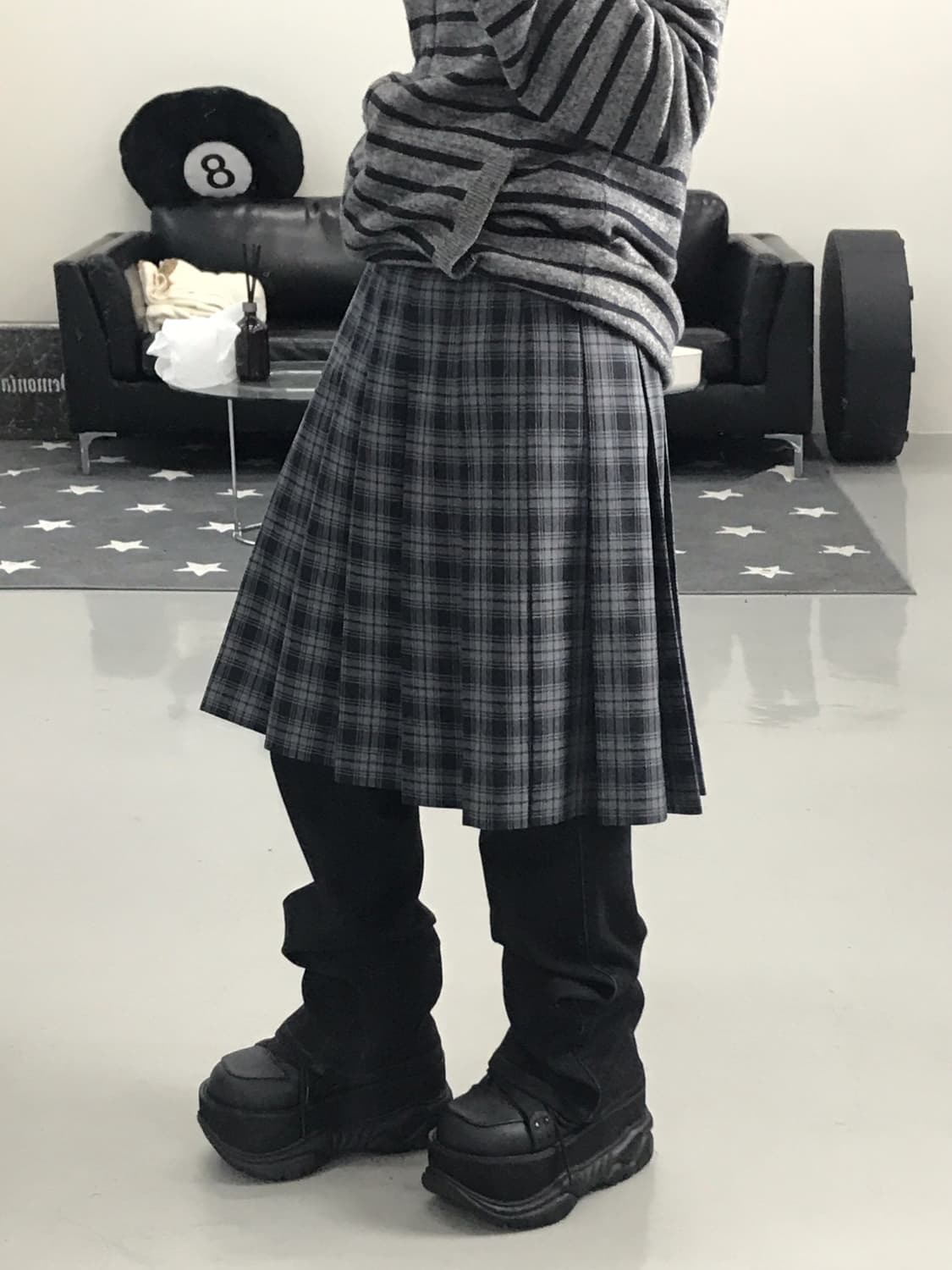 Hanae Mori checked midi skirt 상품이미지3