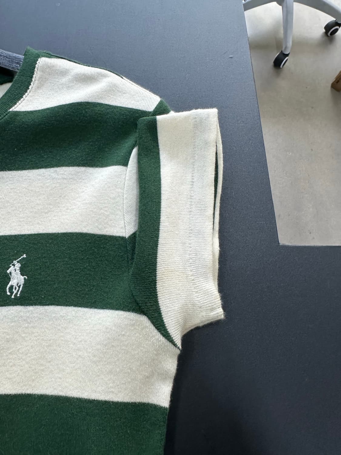 폴로랄프로렌 포니 스트라이프 반팔티 아이보리그린 상품이미지7