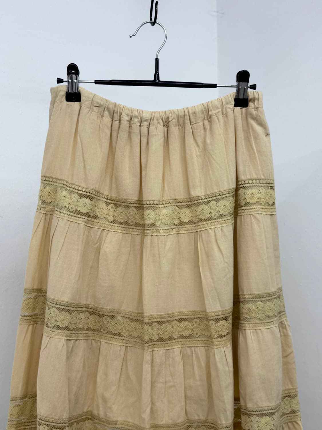 모리 레이스 캉캉 롱 스커트 상품이미지5