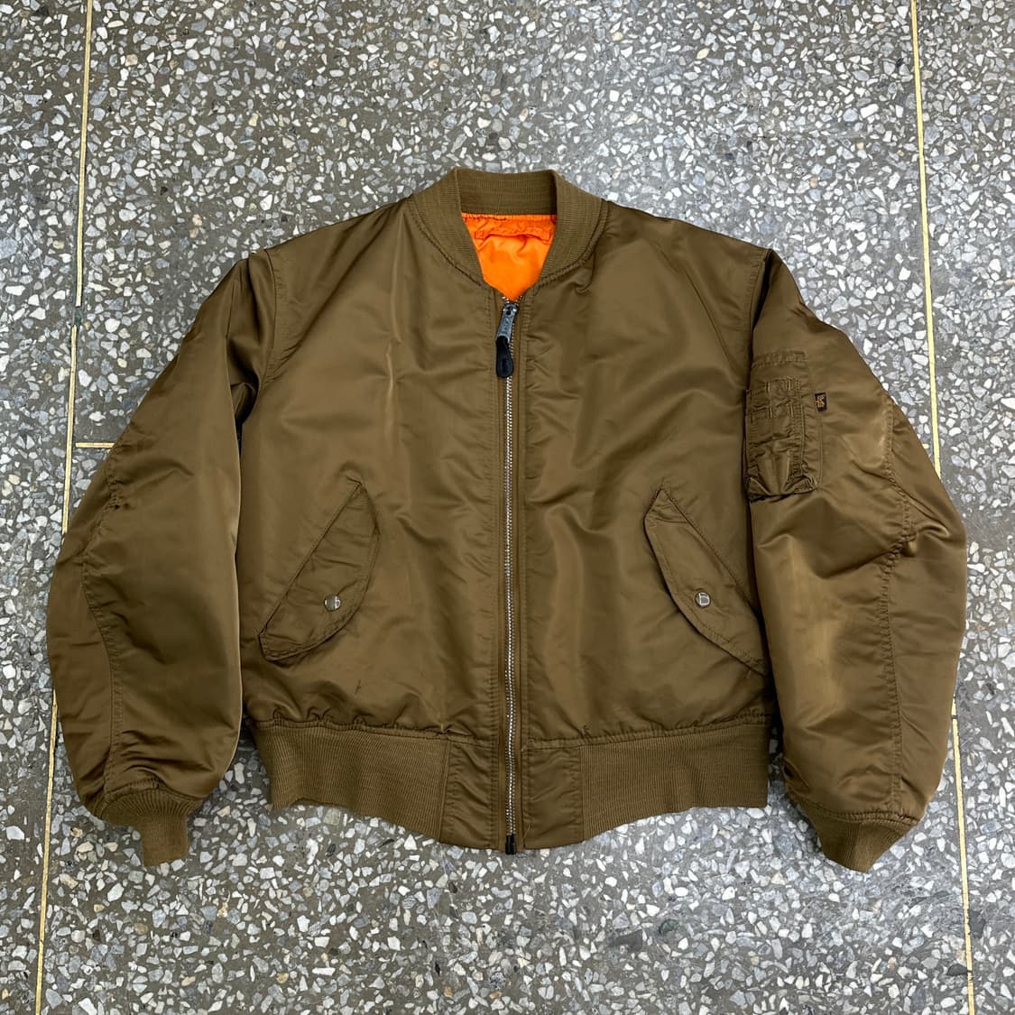 90s USA 알파 MIL-J-82790J MA-1 자켓 L 상품이미지1