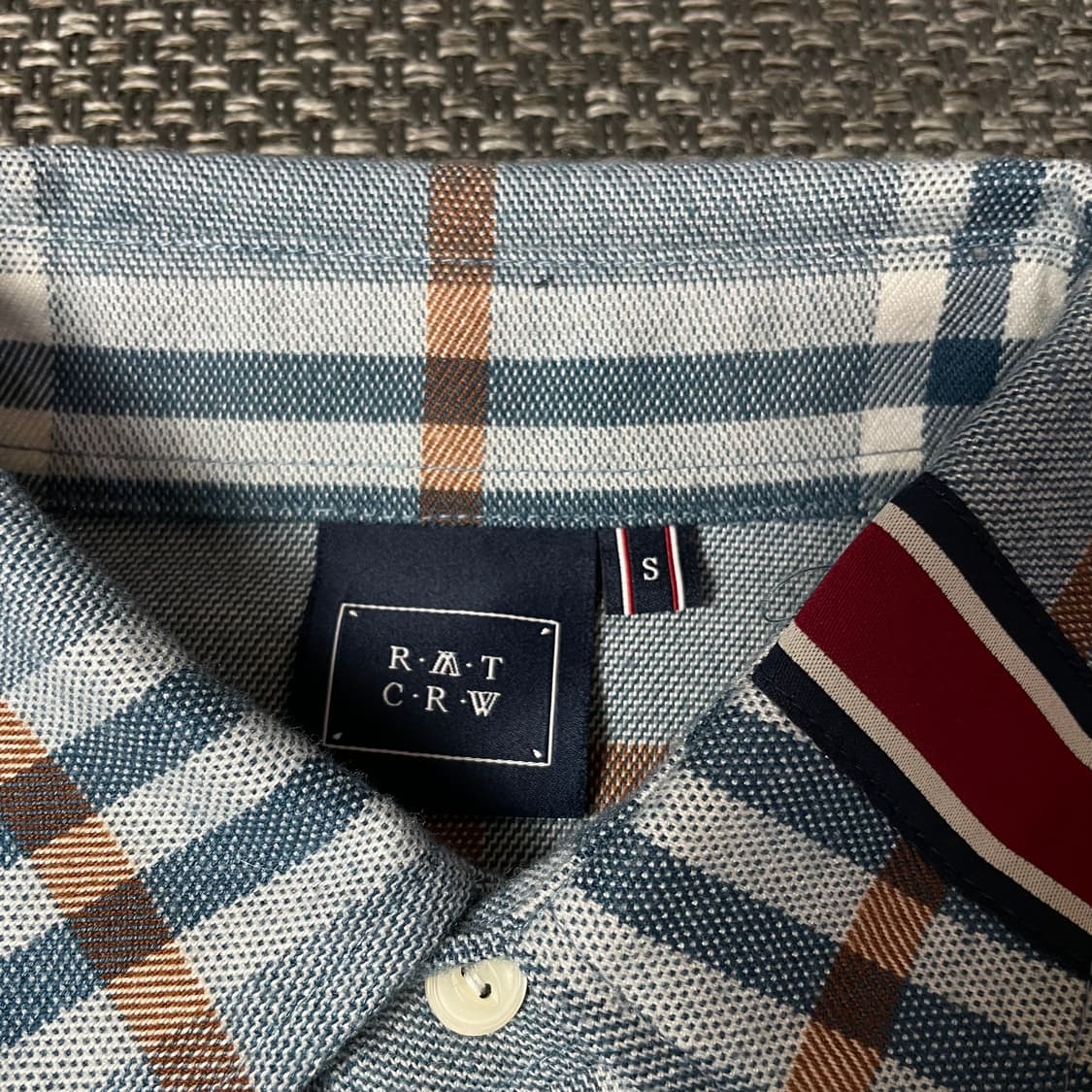 로맨틱크라운 블루 격자 체크 겨울 긴팔 셔츠 S 상품이미지4