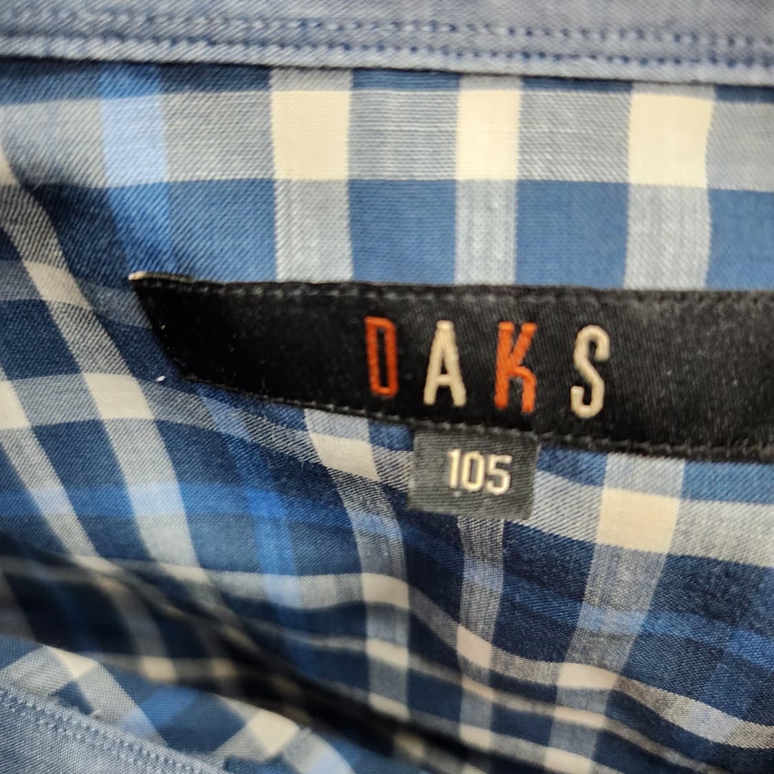 닥스 원포켓 로고 체크패턴 반팔셔츠 105(L) 상품이미지5